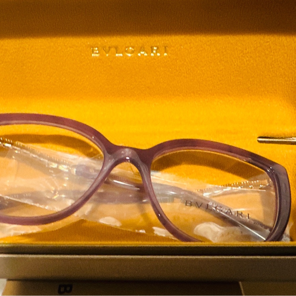 Bulgari Purple Cat-Eye Glasses